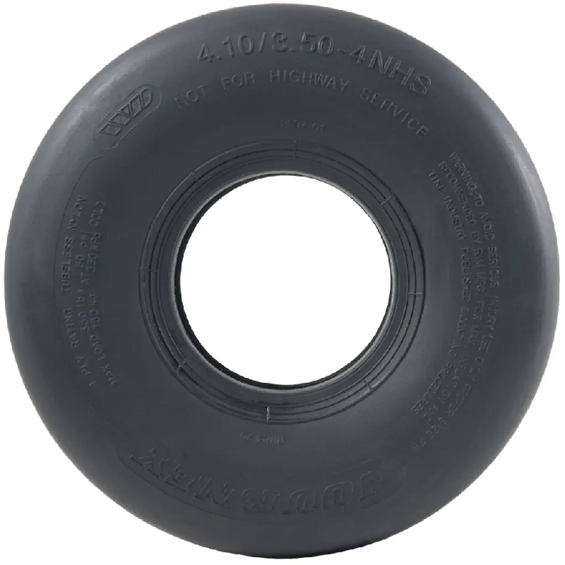 4.10/3.50-4 Smooth Lawnmower Slick Tyre 4ply Tubeless Journey P607 Pattern 160kg_1