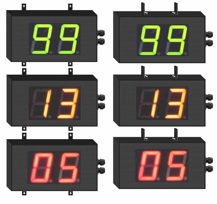 Chronomètre géant pour intérieur - Chiffres de 10 cm - LED tricolores - Programmation via RS232_1
