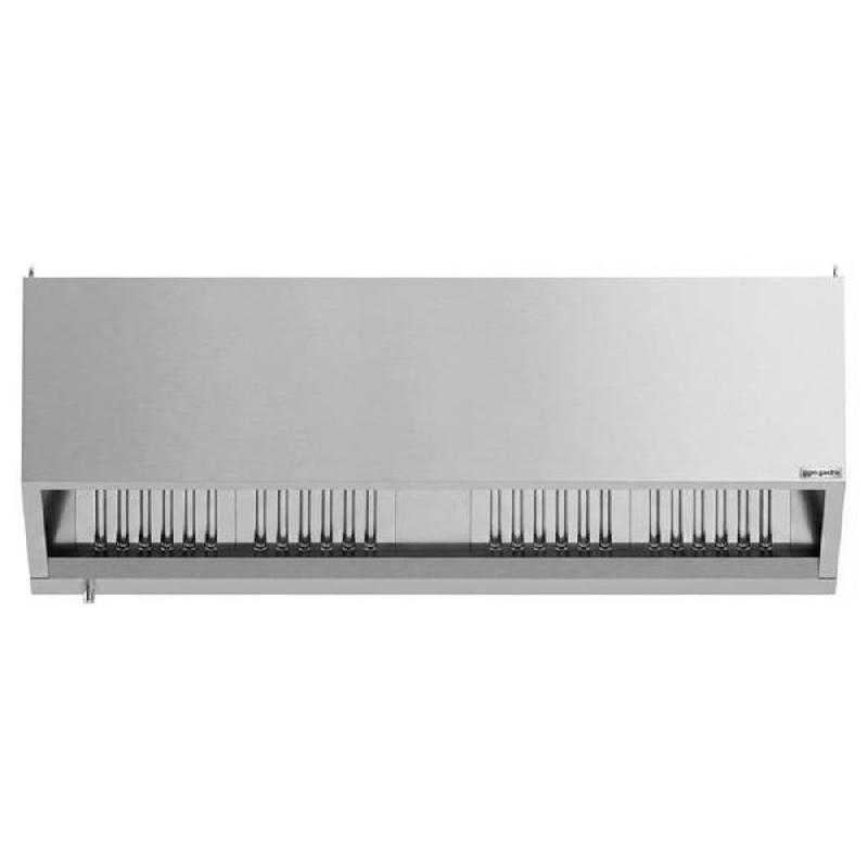 Hotte caisson inox statique 2m avec filtre et éclairage | Profondeur 900 mm_1