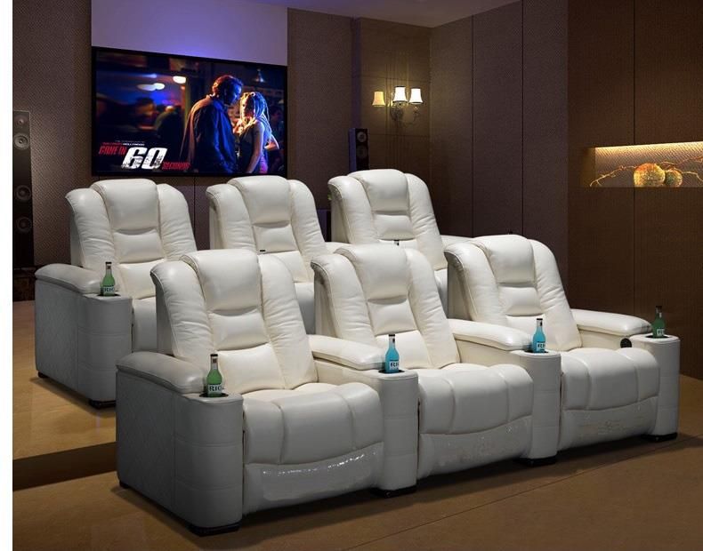 Chaise de cinéma pour salon avec porte-gobelet intégré