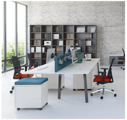 Ogi-A - Bureau bench open space 2, 4, 6 personnes - Plateau mélaminé 28mm - Options de câblage_1