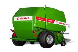 Ps 1223 faster - presse à balle ronde - SIPMA - chambre fixe rouleau-chaîne 1,2x1,2m, pick-up 1,8m_1