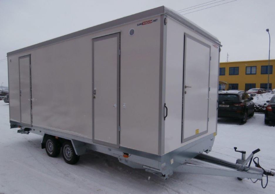 Intérieur spacieux de la roulotte de chantier 11,5 m²