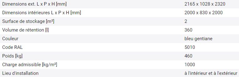 274683w - Bungalow de stockage WHG 210 - Construction galvanisée et bac de rétention 5 mm_1