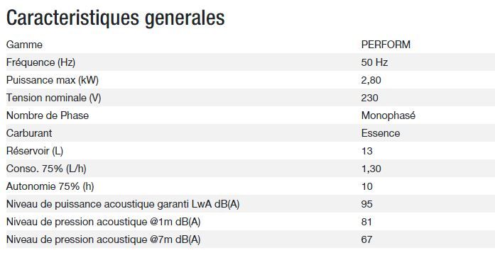 3000 XL C5 Groupe électrogène Kohler - Gamme Perform - 50 Hz - Puissance max 2,80 kW_1