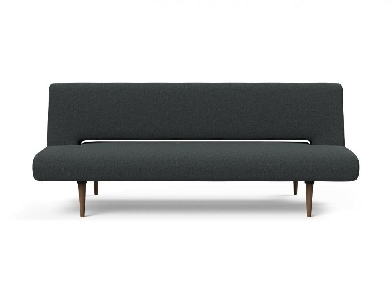 Canapé lit design Innovation Living UNFURL convertible 200x120 cm - Tissu bouclé Black Raven_1