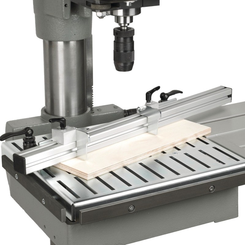 Table de bridage avec rail de butée 720 mm Optimum - Fixation sur table de perceuse - Réf. 5190015_1
