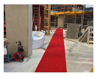 Tapis de chantier en vinyle non absorbant - PVC - Résistant UV, gel et feu - Largeur 1000mm_1