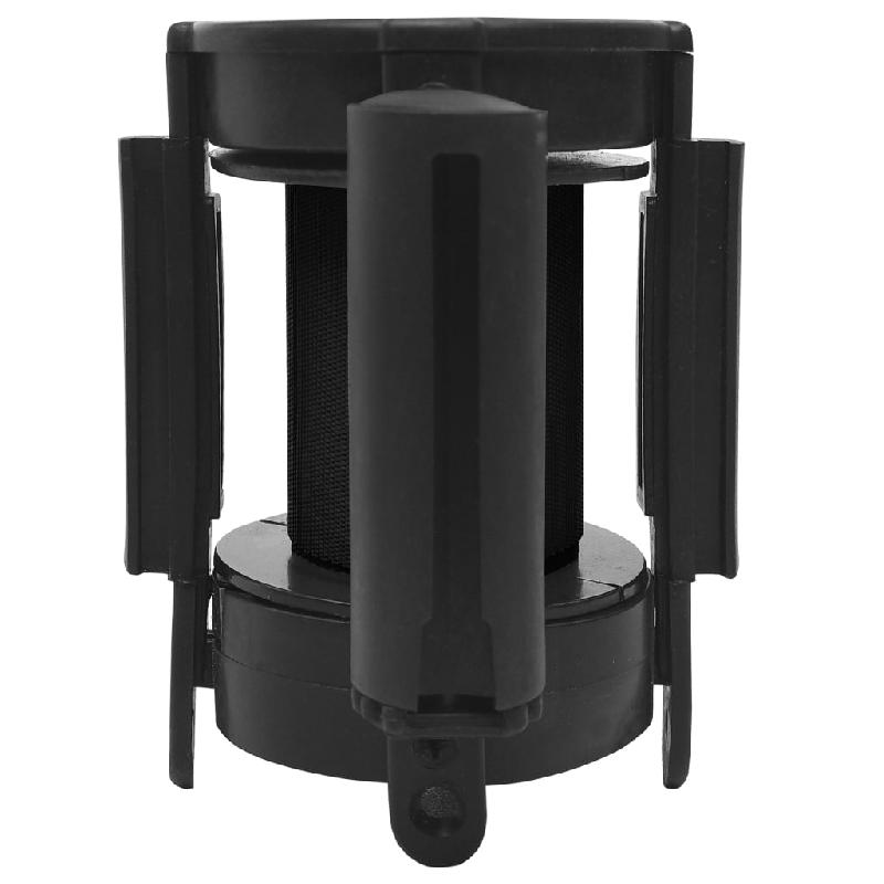 Vidaxl barrière à bande rétractable 200 cm noir 51162_1