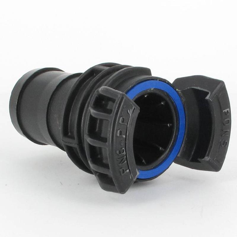 Demi-raccord symétrique avec verrou - DN 40 mm - Embout annelé Ø 45 mm - PP_1