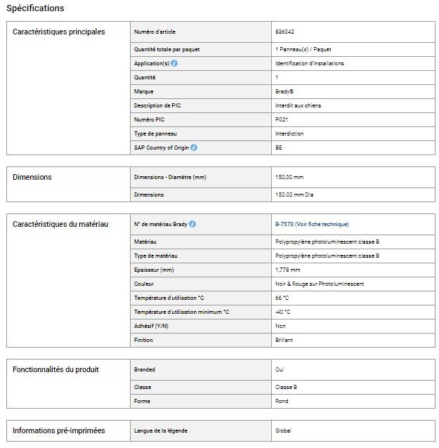 836042 - signalisations sécurité travail - brady - dimensions: 150.00 mm dia_1