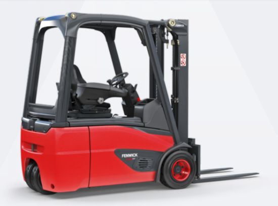 Chariot élévateur trois roues avec maniabilité maximale