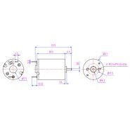 HN210 - Moteur courant continu Hsiang Neng - DC 6V~12V - Diamètre 21mm - Compact et économe en énergie_1