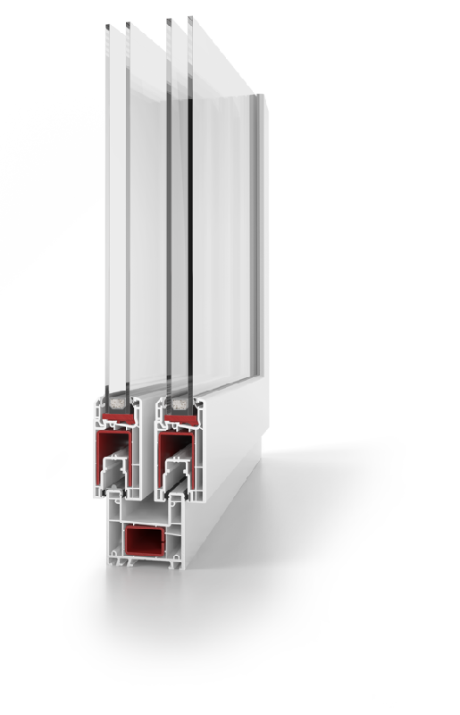 Porte coulissante - vario slide - 70mm profondeur - vitrage 4 à 24mm - aluplast_1