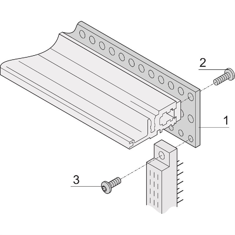 SCHROFF EuropacPRO Rail perforé pour connecteur, selon EN 60603-2 et DIN 41612, 84 HP_1