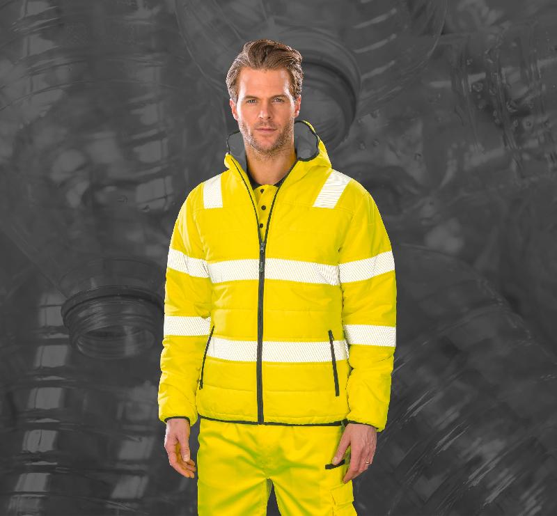 Veste de sécurité recyclée ripstop padded - Résistante à l'abrasion - Bandes réfléchissantes - Réf: R500X_1