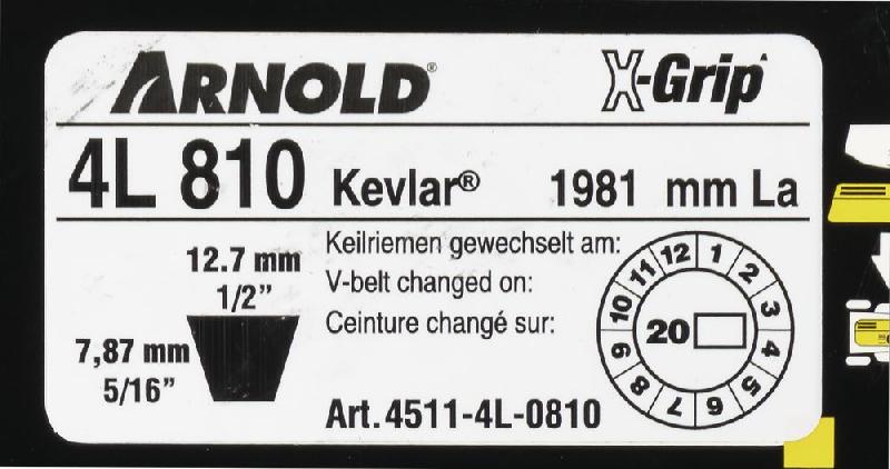 Courroie trapézoïdale X-Grip V - Type 4L810_1