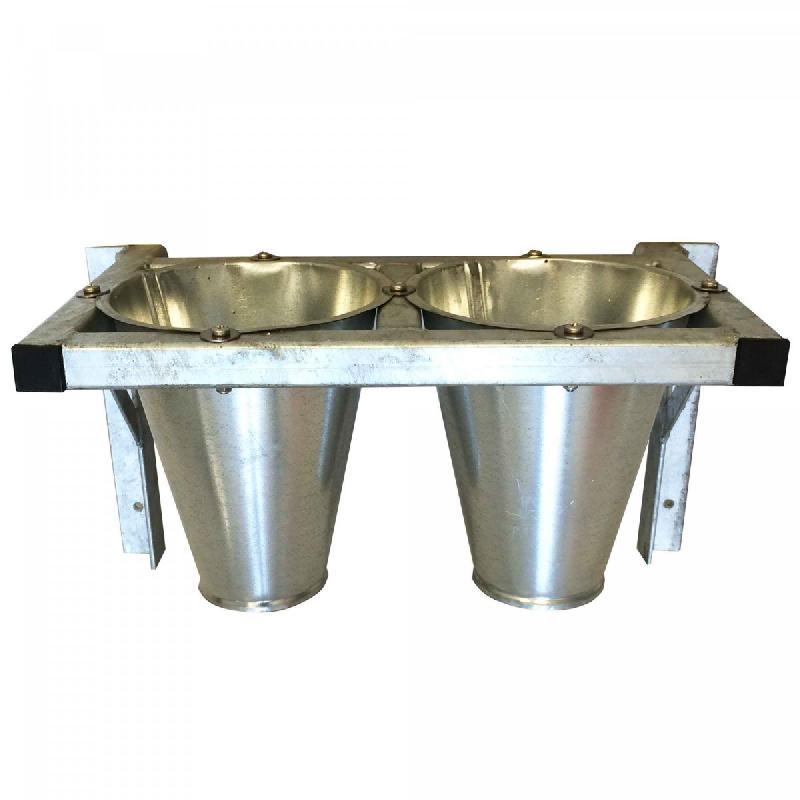 4021 - Saignoir mural en acier galvanisé pour poulets, adapté au saignage avicole_1