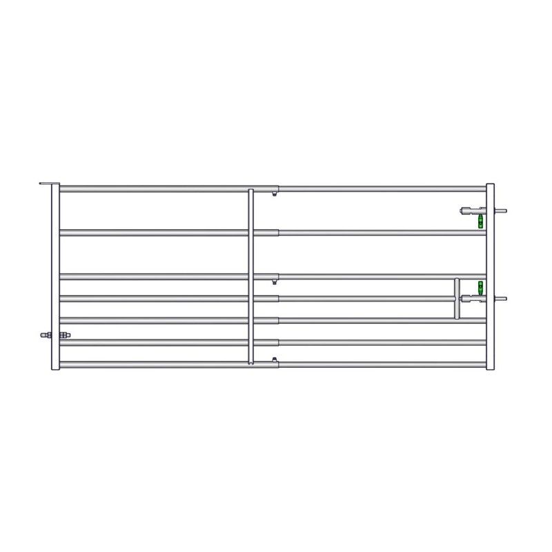 Barriere extensible autolock 7 lisses pour moutons et chevaux 2/3 m - jourdain_1