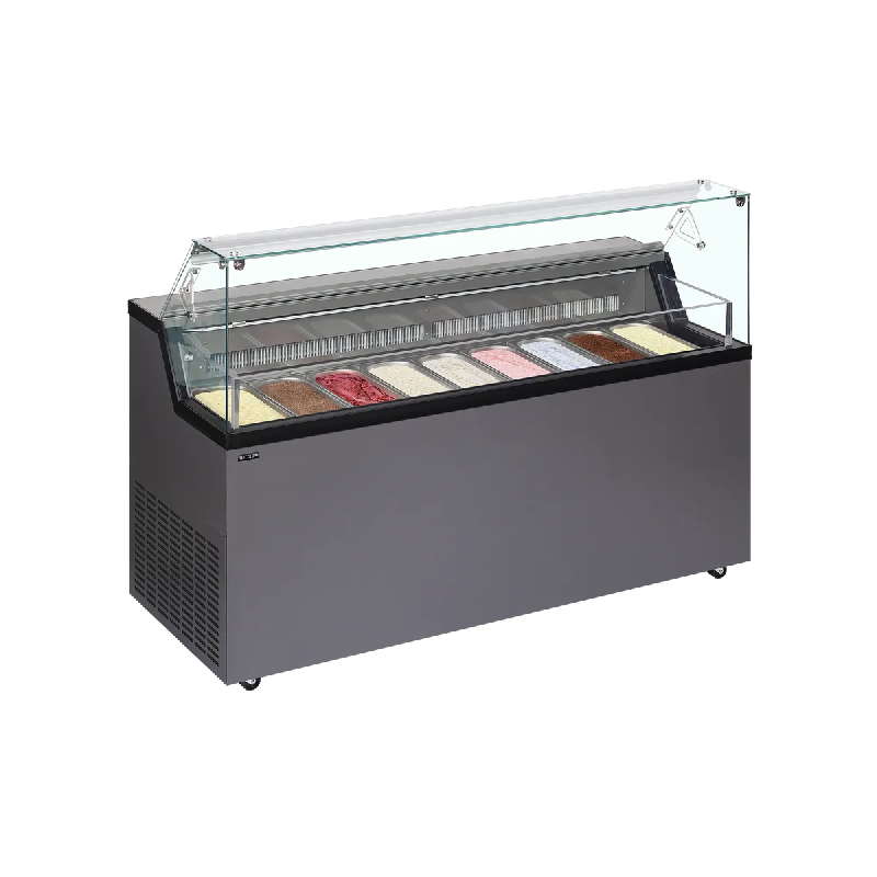 Congélateur vitré de glace MIRABELLA 9 (439 / 306 L) Gris TEFCOLD_1