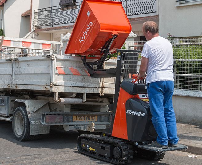 KC70VHD-4 Mini-Dumper - Kubota - Système de déversement en hauteur - 550 kg_1