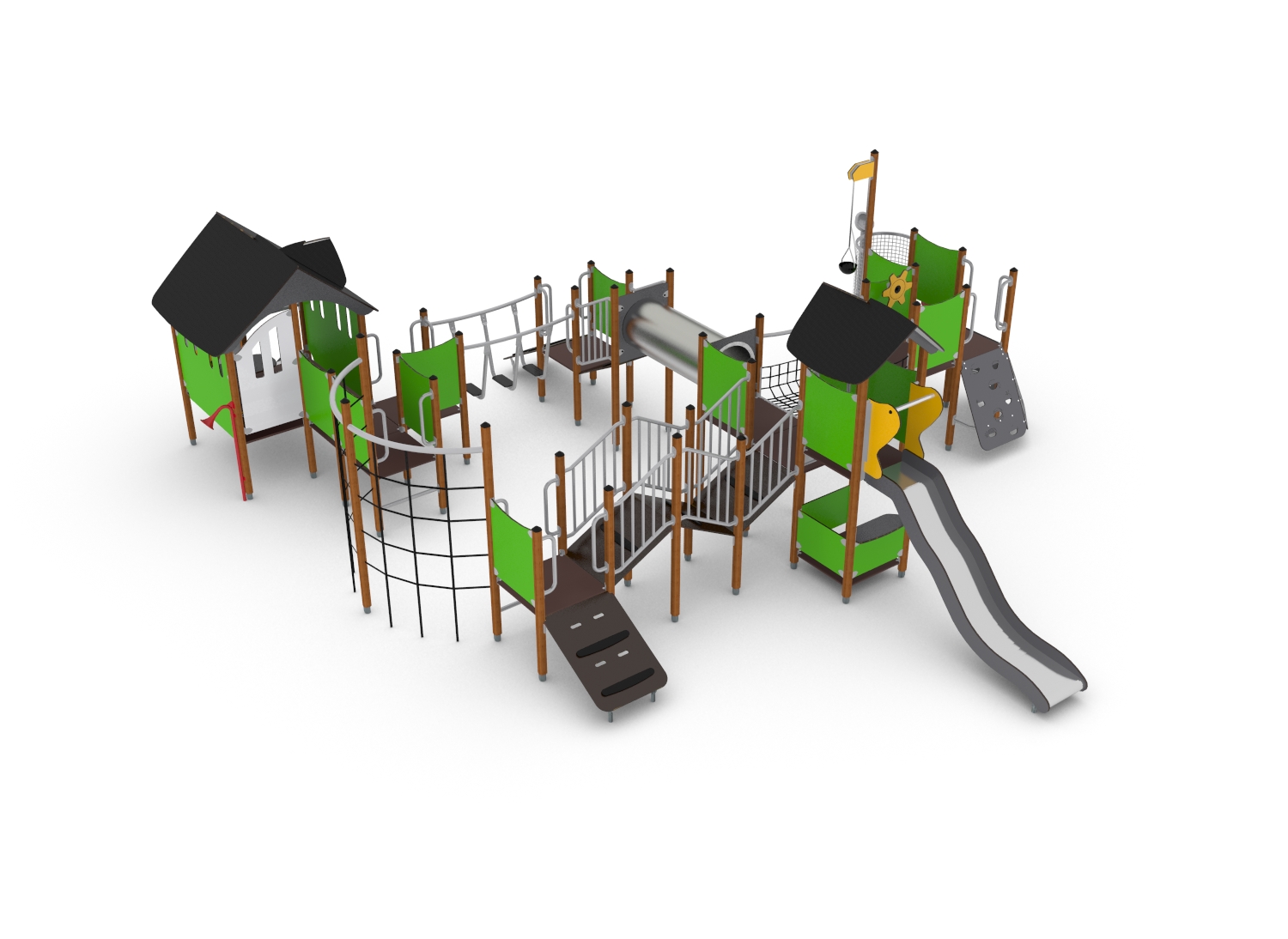 Structure multi-jeux - Unimini Zyansa Hags - Pour enfants de 3 à 5 ans - Dimensions 9250x7450x2760 mm_1