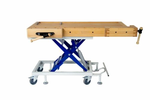 Table élévatrice URSUS - avec établi démontable pour un travail ergonomique et réglage de hauteur par pédale_1