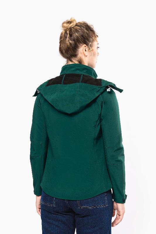 Veste softshell à capuche amovible femme - Réf: K414 - Kariban - Imperméable et respirante_1