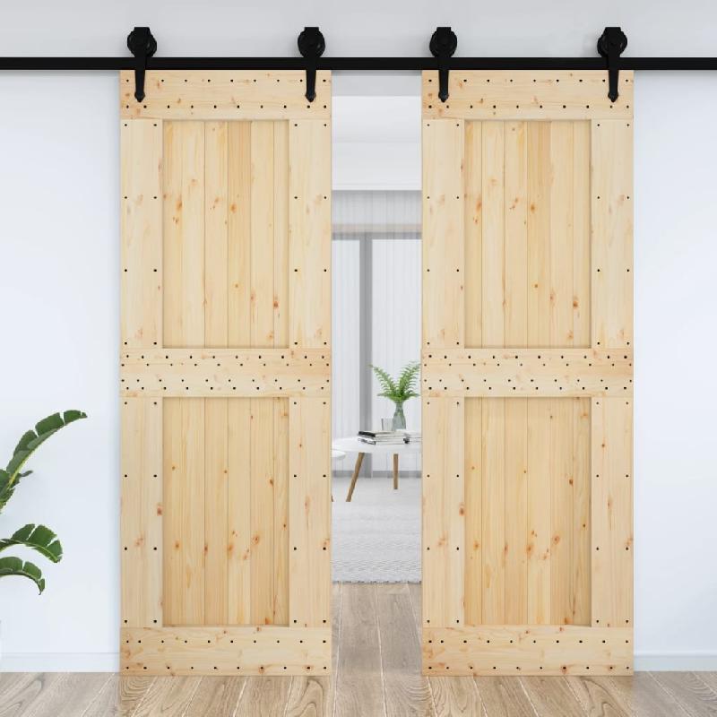 Vidaxl porte narvik 80x210 cm bois massif de pin 154437_1