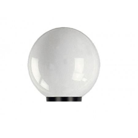 Boule ronde blanc Ø300 mm - Mât Cast IP43 E27 avec base noir ou blanc - Marque Dopo_1