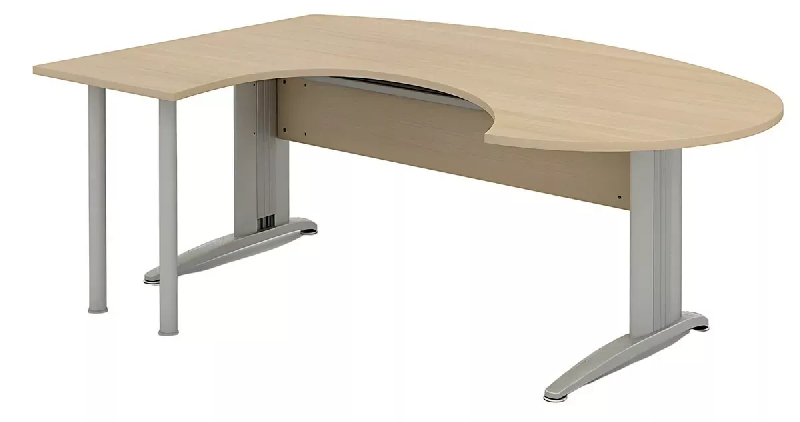 Bureau d'angle compact forme ARC avec goulotte passe-câbles So Enix_1