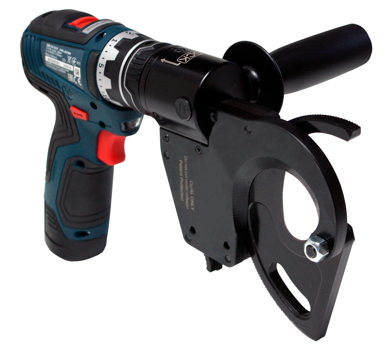 Outil de coupe CC55 adaptable sur perceuse Bosch FlexiClick