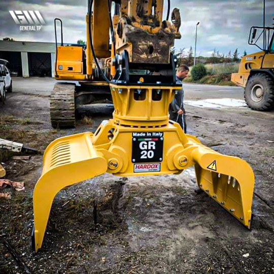 Pince OSA GR en acier Hardox pour travaux de tri et enrochement