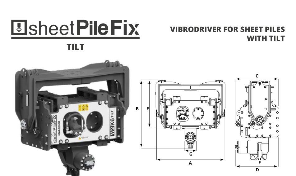 Vibrofonceur de palplanches Cangeo Sheet PileFix - W2 K4 et K6 Strong ou Tilt_1