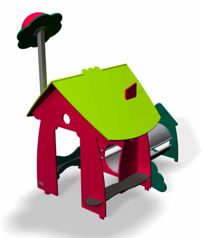 Cabane de jeu - Chez Mère Grand LD1BX1110 - Inox et PEHD - Pour 1 à 6 ans_1