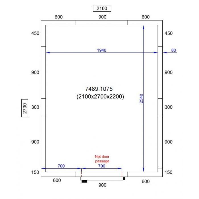 Chambre froide négative 2100X2700X2200 - 80mm Pro Line Combisteel_1