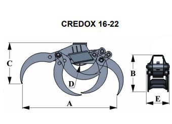 Credox 22 ST - Pince à grume universelle en acier suédois haute qualité - Bakker Hydraulic Products BV_1