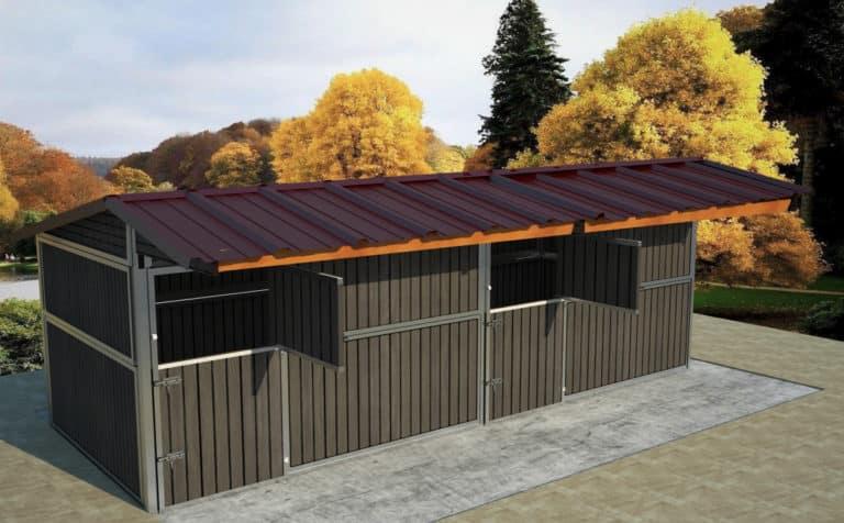 2 boxes en ligne en résine - Durabilité et confort pour chevaux - BOXRES2_1