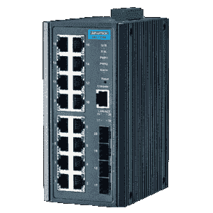 Switch Rail DIN industriel 16 ports FE + 4 Fibre SFP Managé -40°C à 75°C - Référence EKI-7720E-4FI-AE Advantech_1