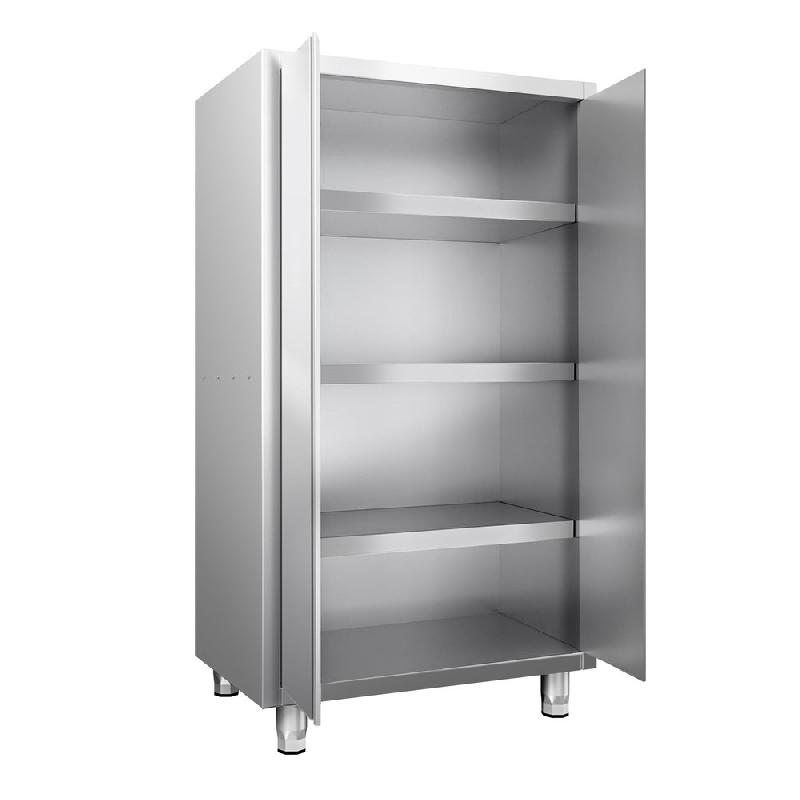 Armoire haute inox P 700 x 1800- 2 portes battantes -_1