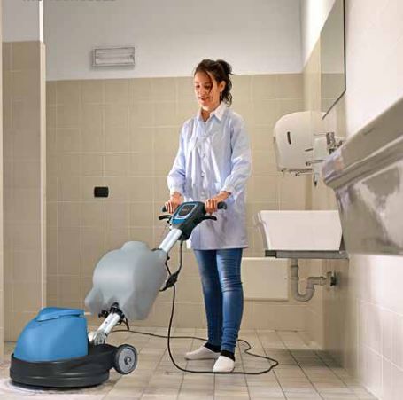 Monobrosse professionnelle FM43 B 180G - 230V, 1100W, 180 tours/min, 35kg pour lavage et traitement sols durs_1