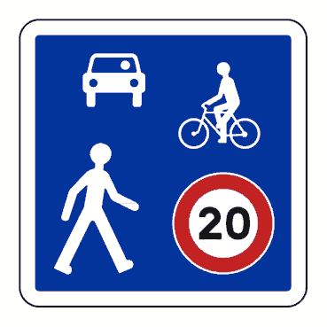 Panneau B52 - Entrée d'une zone de rencontre_1