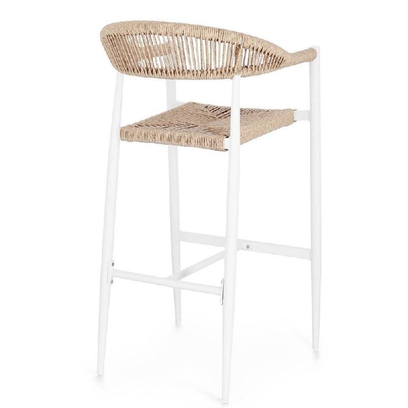Tabouret de bar Jandia blanc SA27/beige 53 x 56 x 105 cm - par 4_1