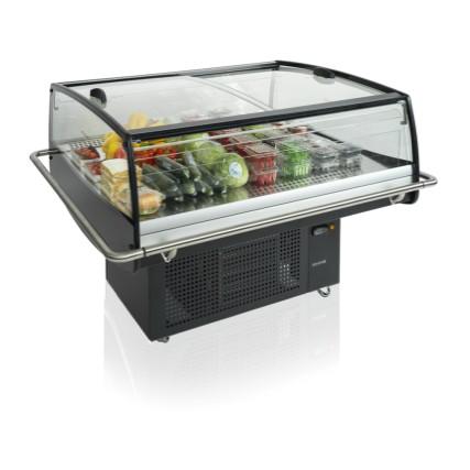 Bac réfrigéré de présentation avec 2 portes vitrés coulissantes_1
