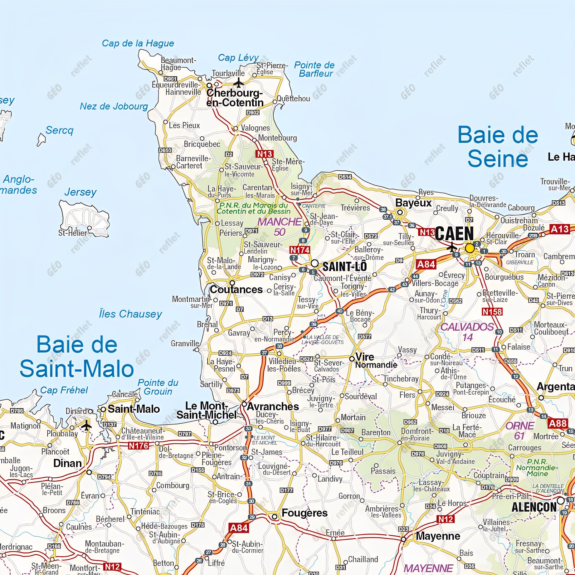 Carte de france routière - magnétique 120x120cm_1