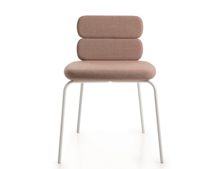 Chaise de réunion polyvalente à piètement en tube d'acier  - Cluster / LUXY_1