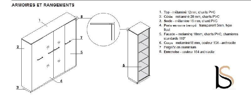 Crédence basse de rangement Status - MDD. - Chêne Canadien_2