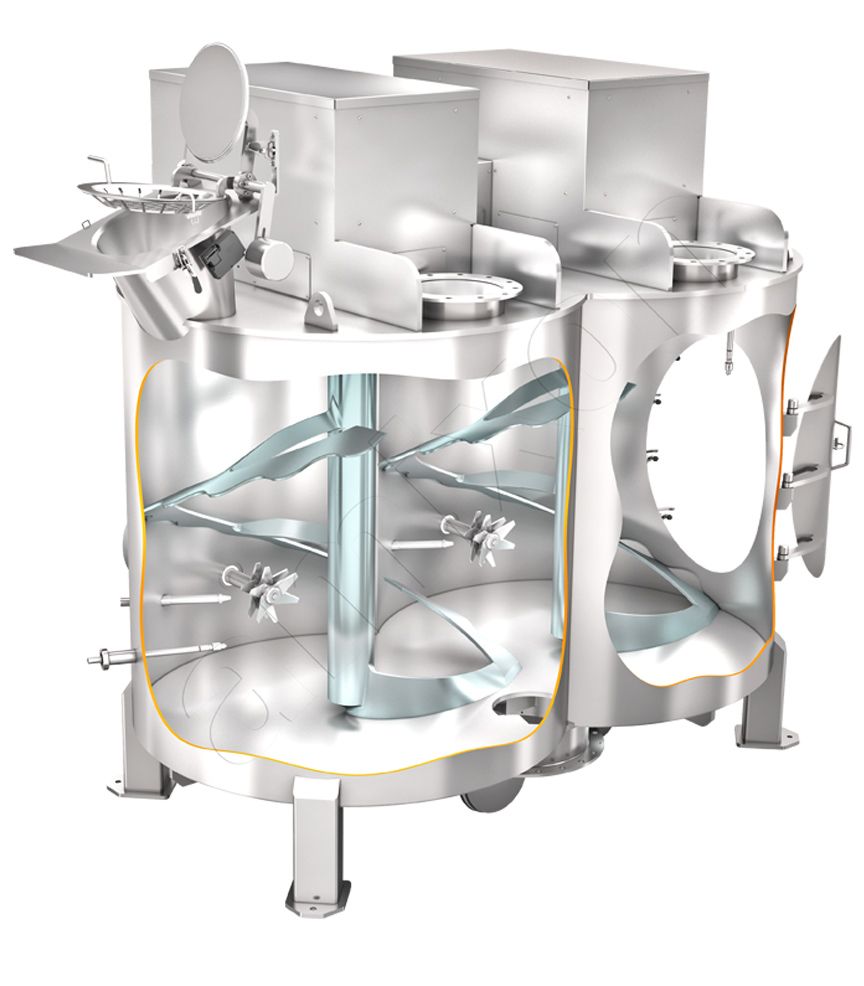 Hm - mélangeurs pour liquides alimentaires double rotor vertical - amixon - 270 litres_1