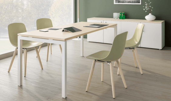 Mobilier de bureau open space - tables haute et standard - gamme Aska Columbia, design scandinave et ergonomique_1