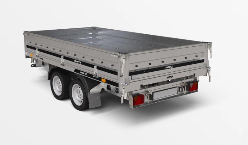 Remorque benne - 3,24 x 1,70 m, 3500 kg, hydraulique électrique et manuelle - martz kipper 320_1